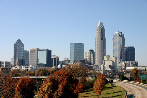 The Charlotte skyline