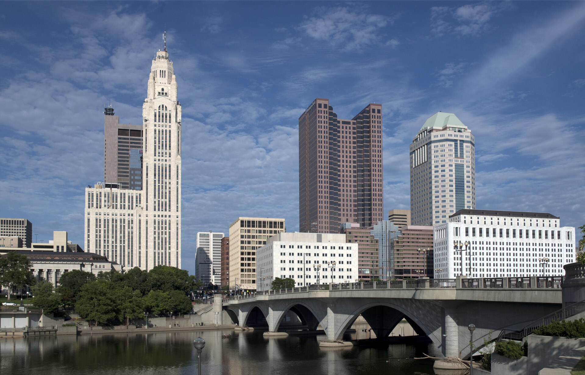 The Columbus skyline
