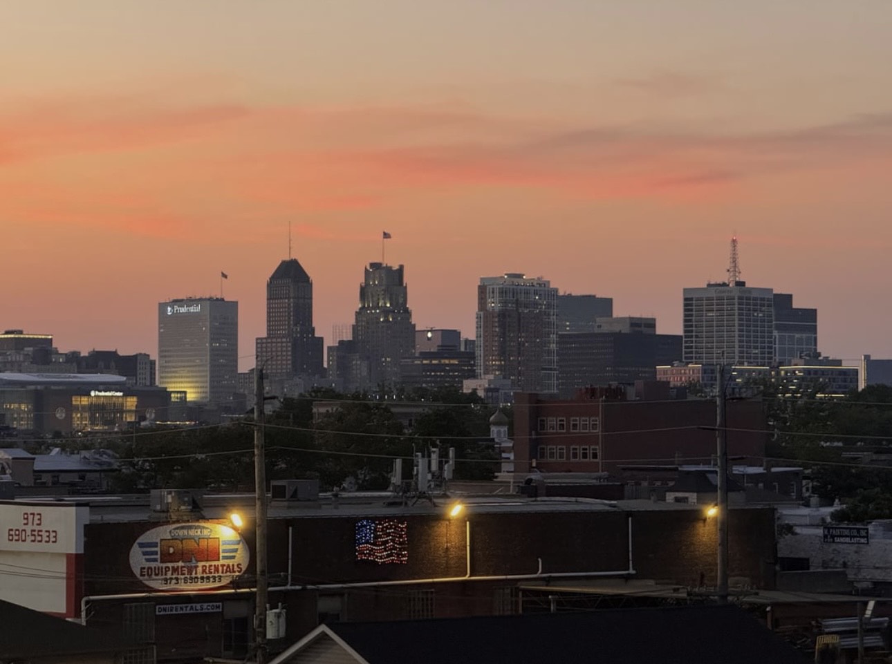 The Newark skyline