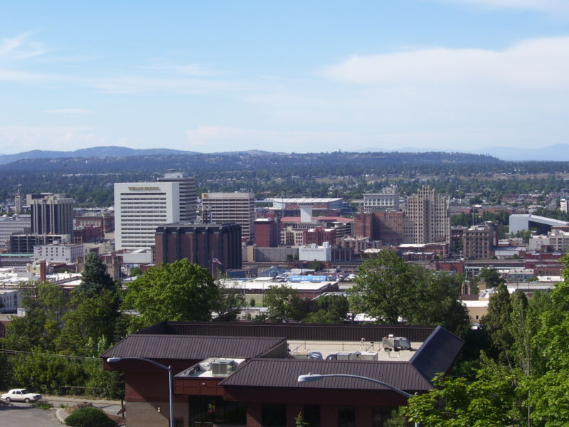 The Spokane skyline
